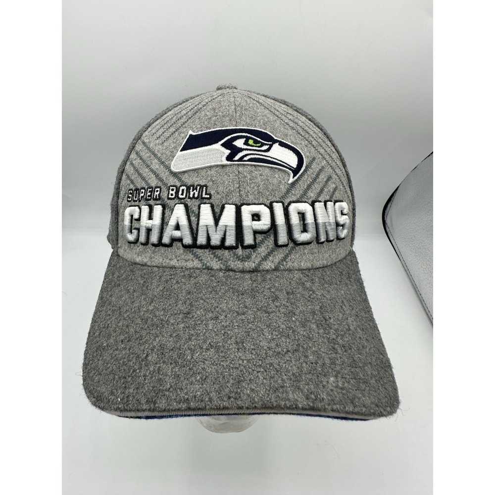 Seattle Seahawks Super Bowl XLVIII Champions New Era 9FORTY Gray Hat OSFM